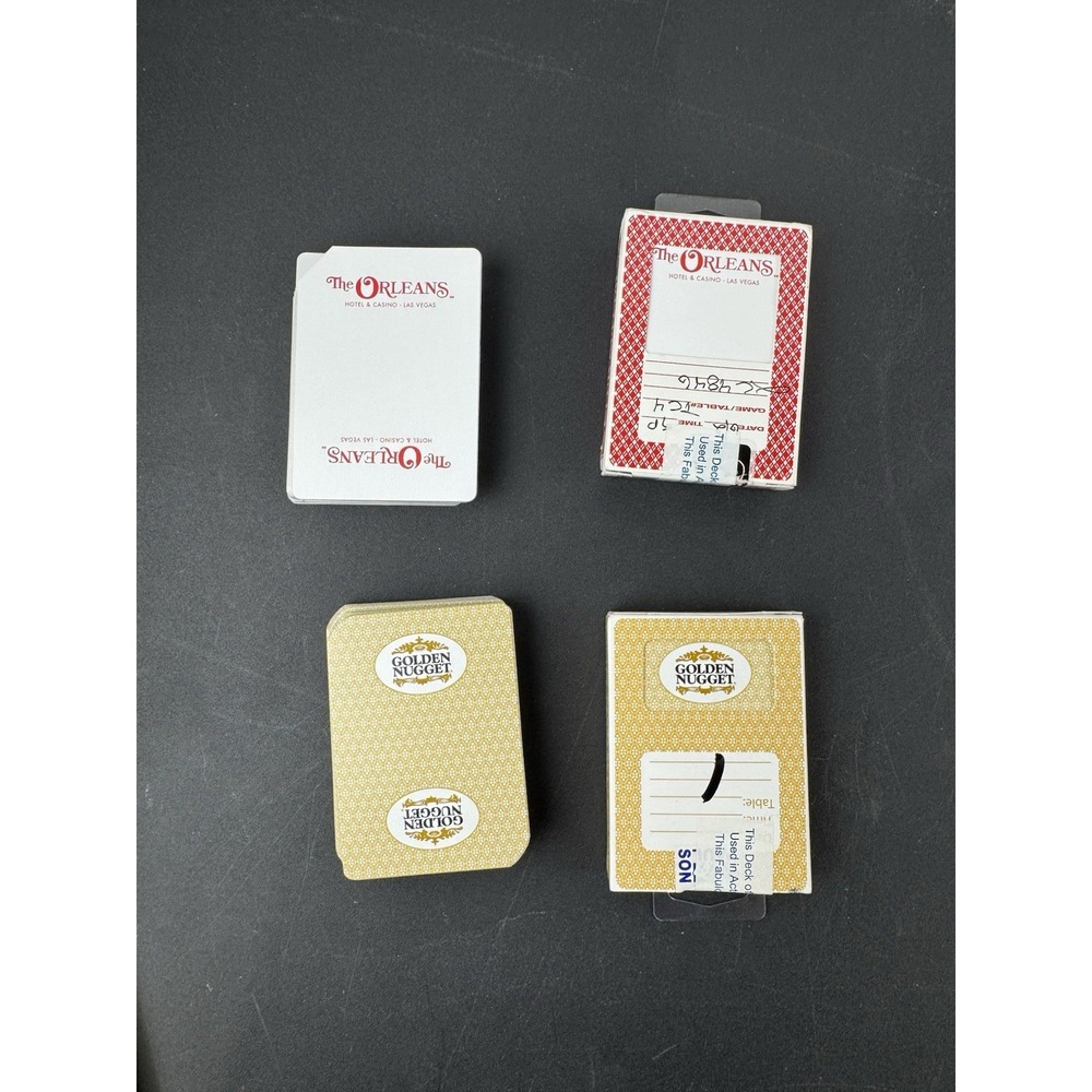 Casino Playing Cards Golden‎ Nugget The Orleans set of 4 decks two sealed